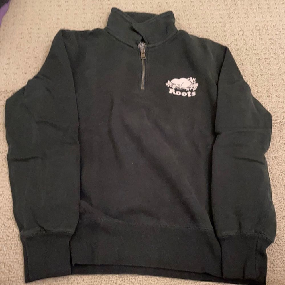 Roots 1/4 zip Black Small
